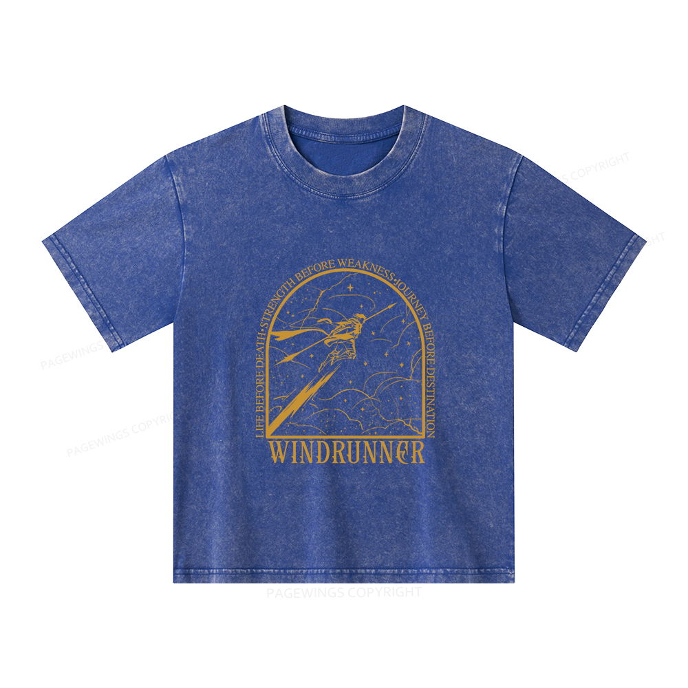 Pagewings Windrunner Unisex Kids Washed T-shirt