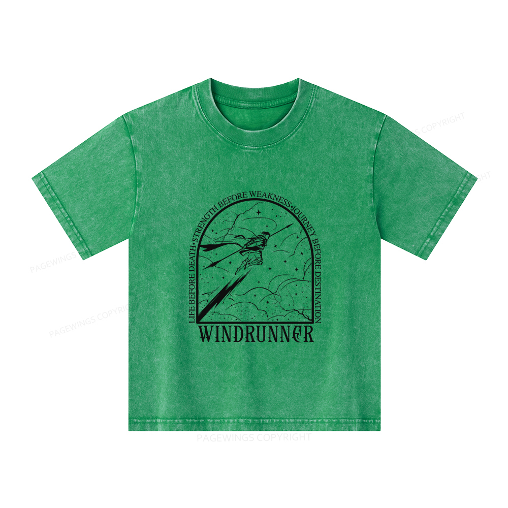 Pagewings Windrunner Unisex Kids Washed T-shirt