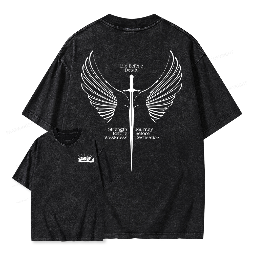 Pagewings Bridge 4 Unisex Washed T-shirt
