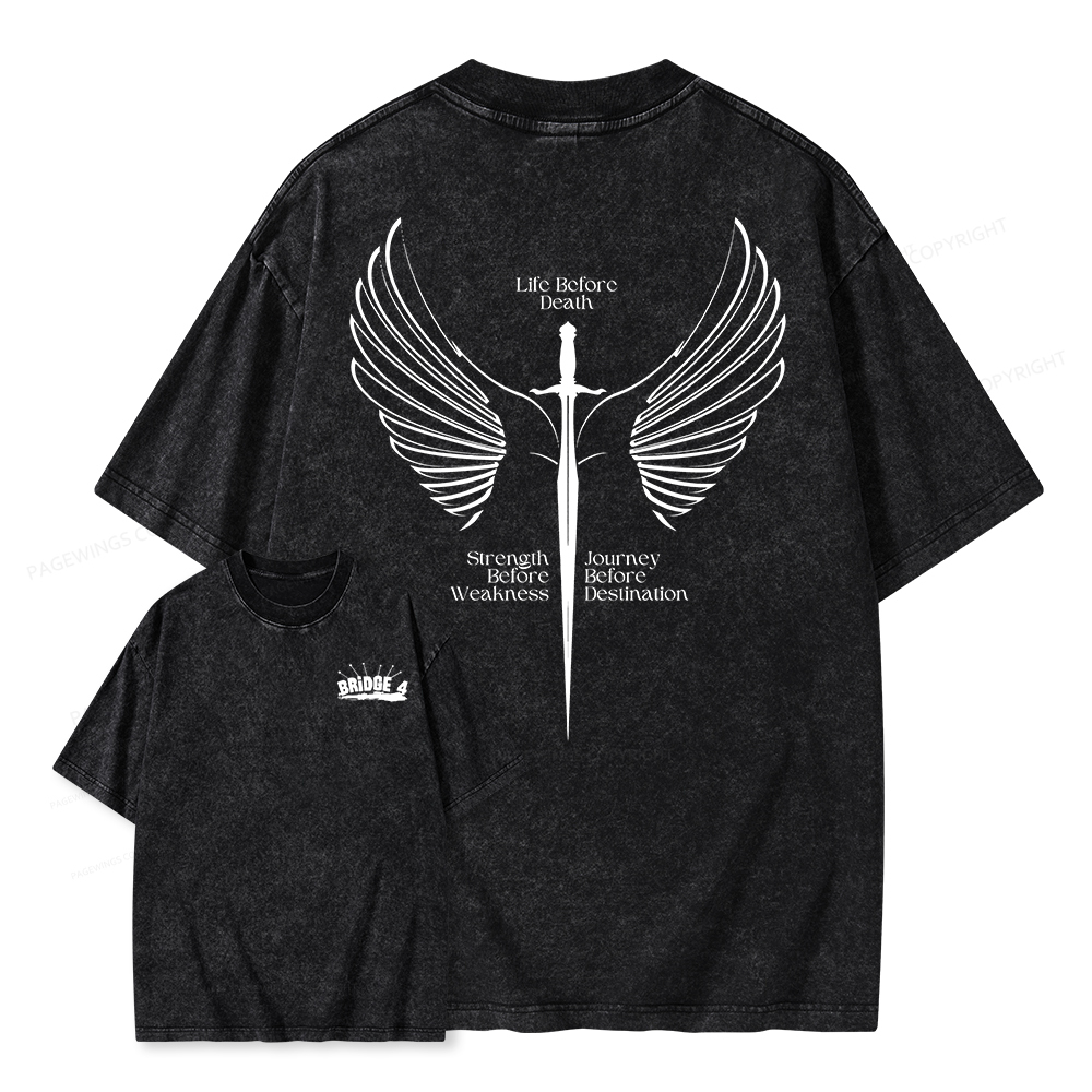 Pagewings Bridge 4 Unisex Washed T-shirt