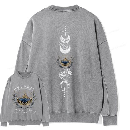 Pagewings Velaris City Of Starlight Unisex Washed Sweatshirt