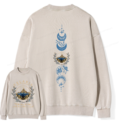 Pagewings Velaris City Of Starlight Unisex Washed Sweatshirt