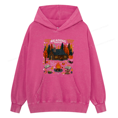Pagewings Reading Retreat Unisex Washed Hoodie