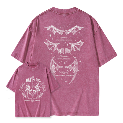Pagewings Bat Boys Unisex Washed T-shirt