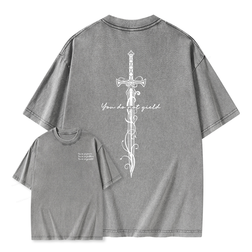 Pagewings You Do Not Yield Unisex Washed T-shirt