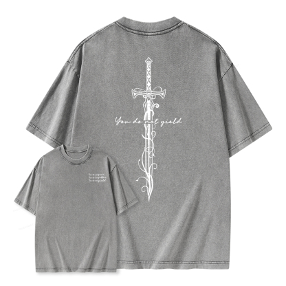 Pagewings You Do Not Yield Unisex Washed T-shirt