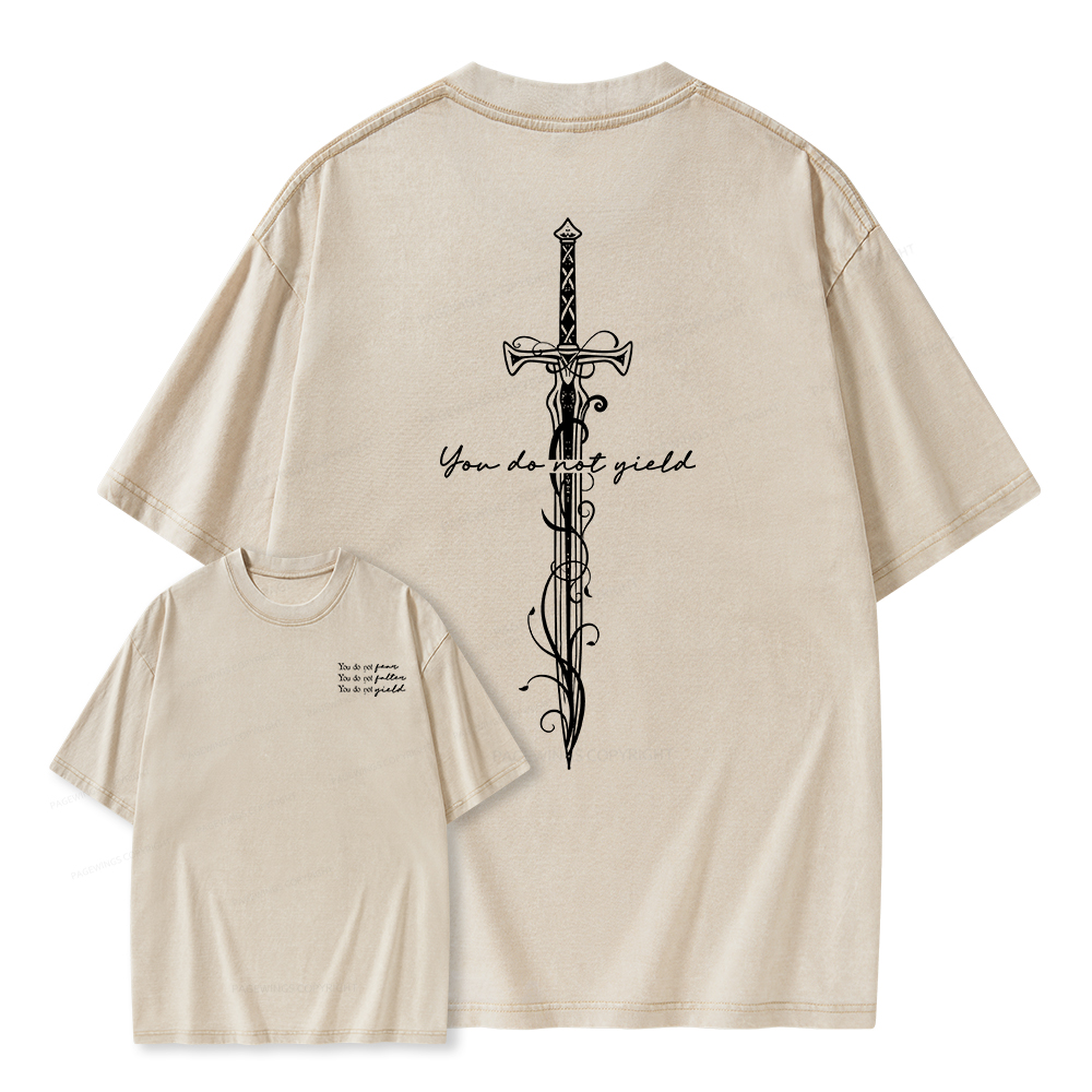 Pagewings You Do Not Yield Unisex Washed T-shirt