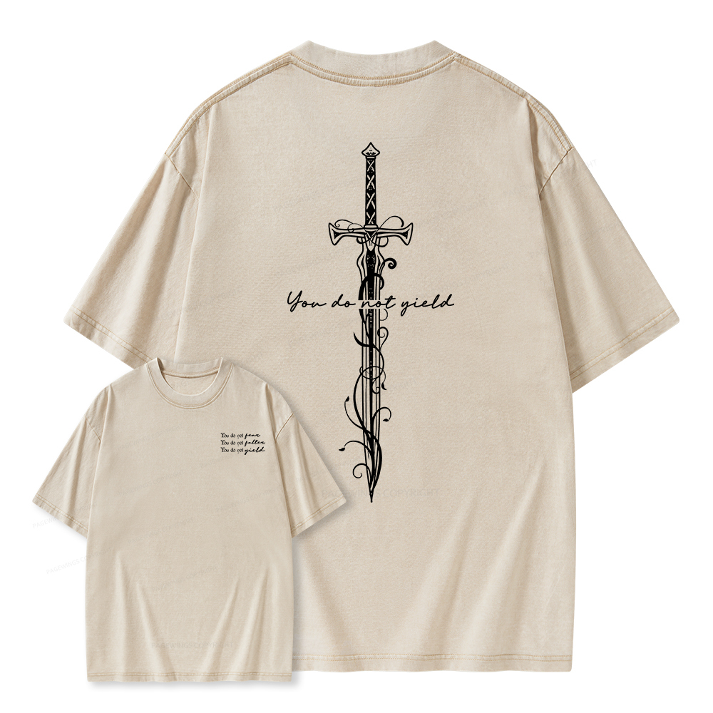 Pagewings You Do Not Yield Unisex Washed T-shirt