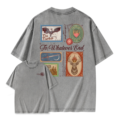 Pagewings To Whatever End Unisex Washed T-shirt