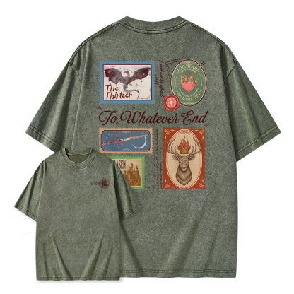 Pagewings To Whatever End Unisex Washed T-shirt