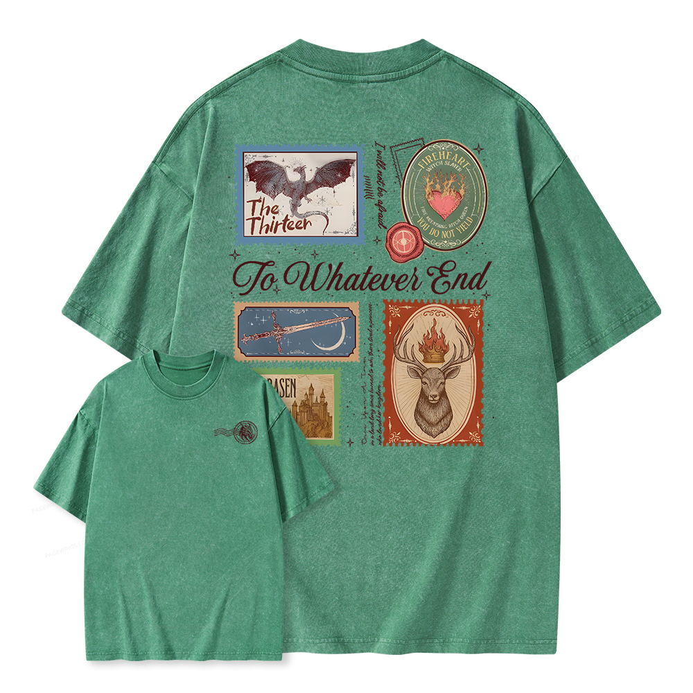 Pagewings To Whatever End Unisex Washed T-shirt