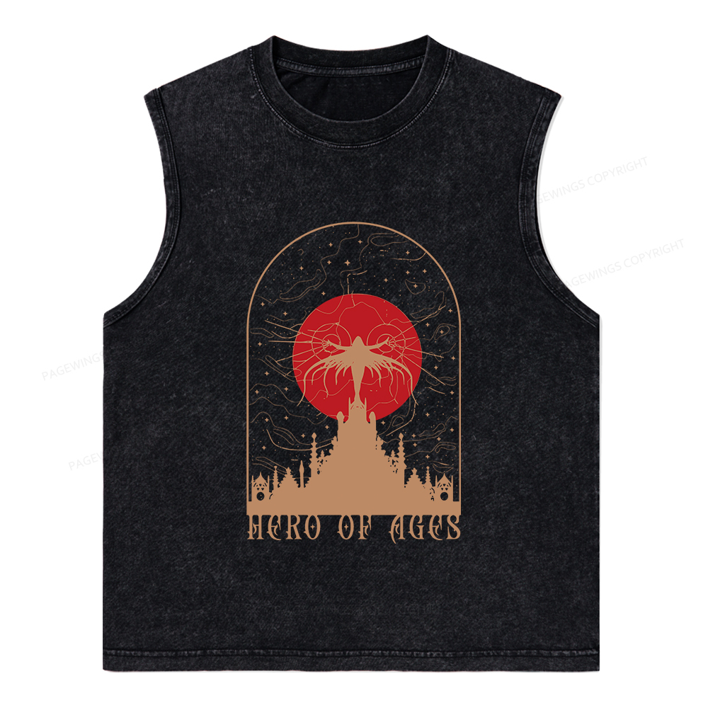 Pagewings Mist Bookish Unisex Washed Tank Top