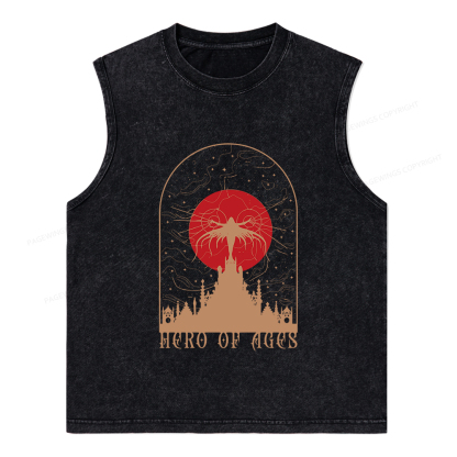 Pagewings Mist Bookish Unisex Washed Tank Top