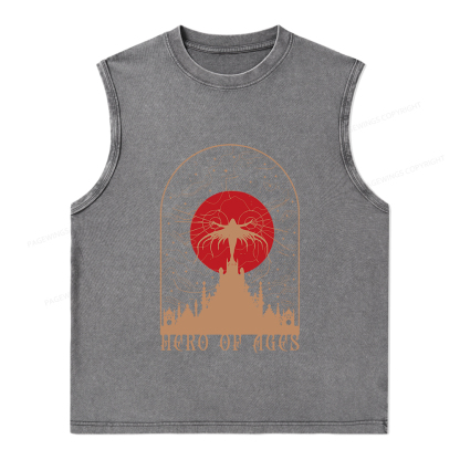 Pagewings Mist Bookish Unisex Washed Tank Top