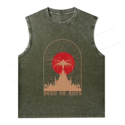 Pagewings Mist Bookish Unisex Washed Tank Top