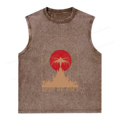 Pagewings Mist Bookish Unisex Washed Tank Top