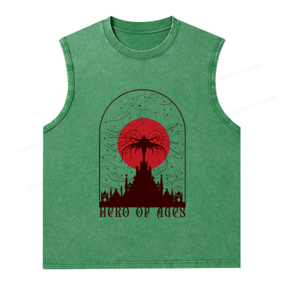 Pagewings Mist Bookish Unisex Washed Tank Top