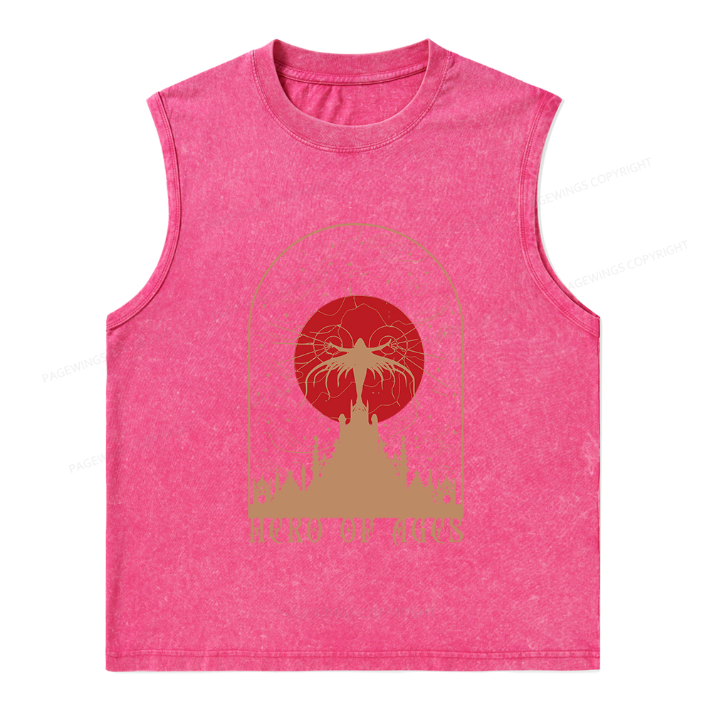 Pagewings Mist Bookish Unisex Washed Tank Top