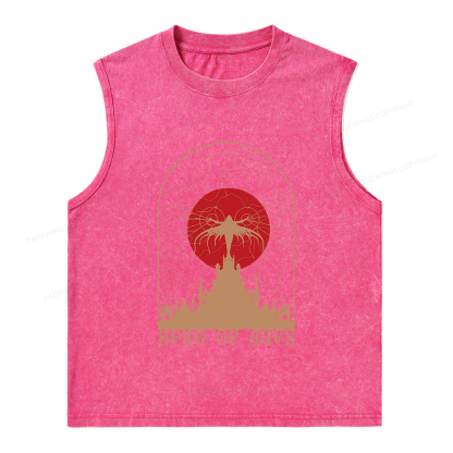 Pagewings Mist Bookish Unisex Washed Tank Top