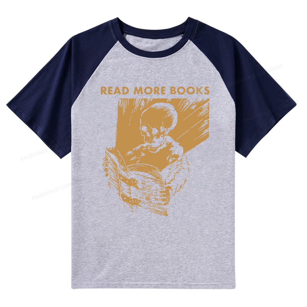 Pagewings Read More Books Raglan T-shirt
