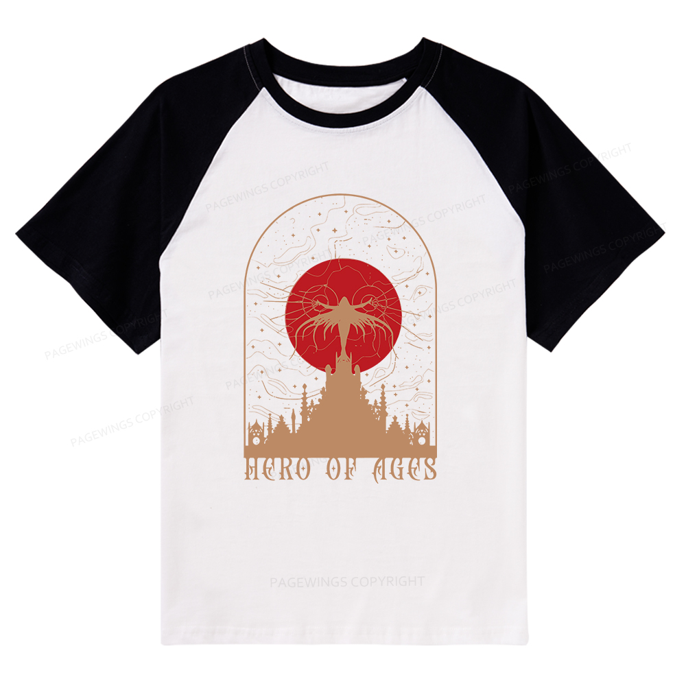 Pagewings Mist Bookish Raglan T-shirt