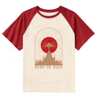 Pagewings Mist Bookish Raglan T-shirt