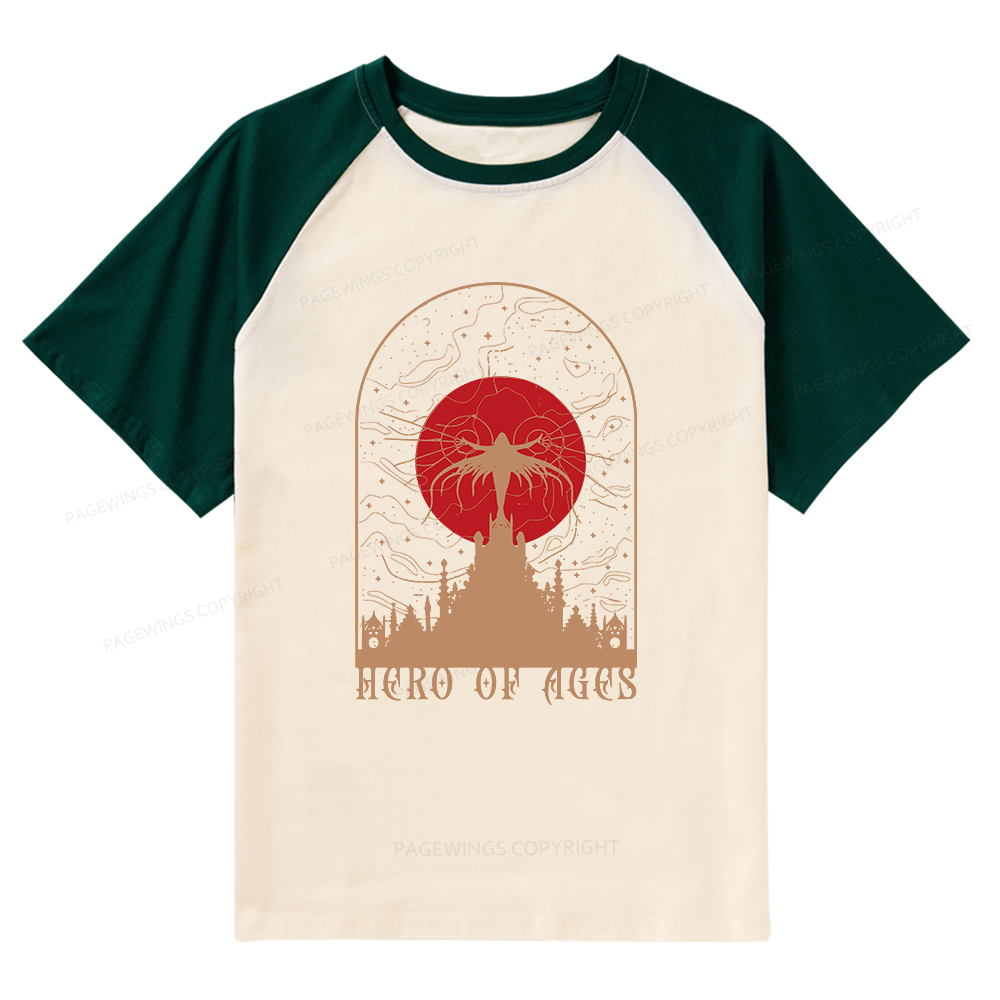 Pagewings Mist Bookish Raglan T-shirt