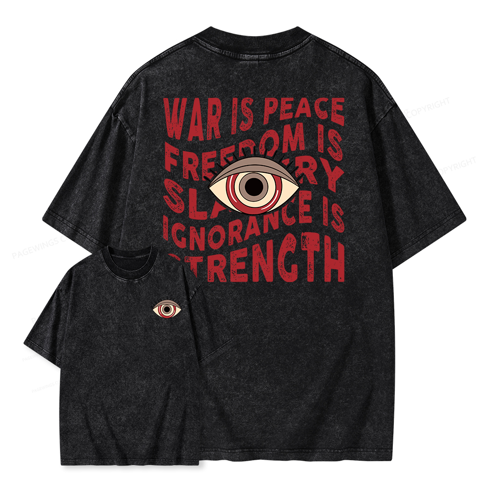 Pagewings Ignorance Is Strength Unisex Washed T-shirt