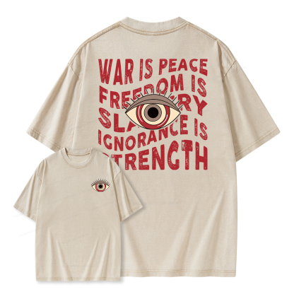 Pagewings Ignorance Is Strength Unisex Washed T-shirt