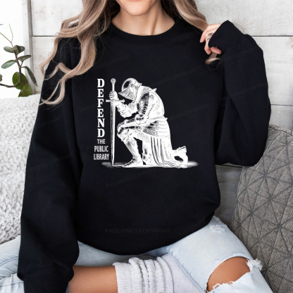 Pagewings Defend the Public Library Unisex Classic Sweatshirt