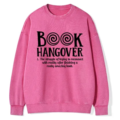Pagewings Book Hangover Unisex Washed Sweatshirt