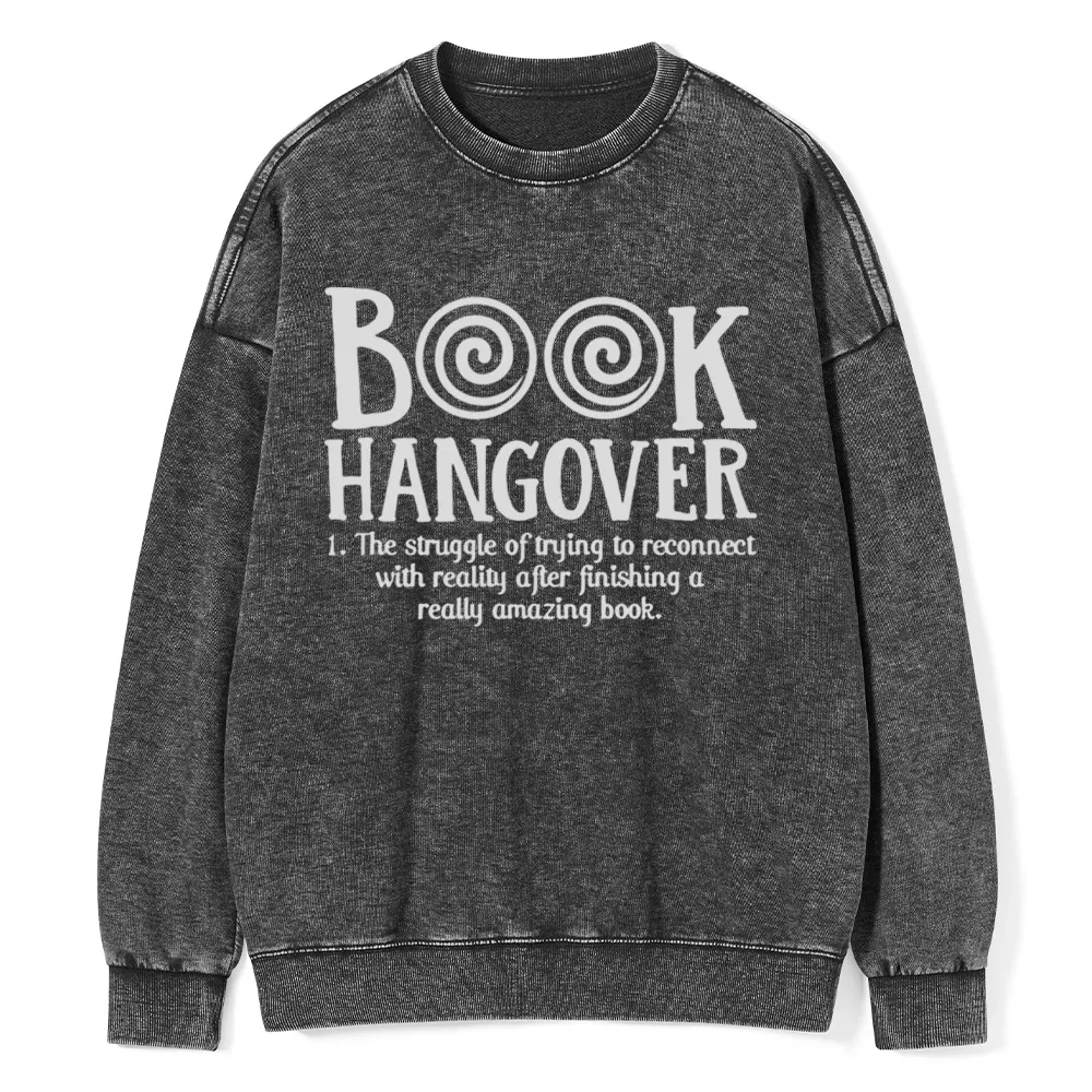 Pagewings Book Hangover Unisex Washed Sweatshirt