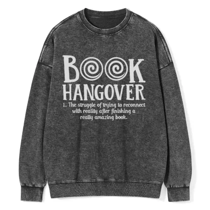 Pagewings Book Hangover Unisex Washed Sweatshirt