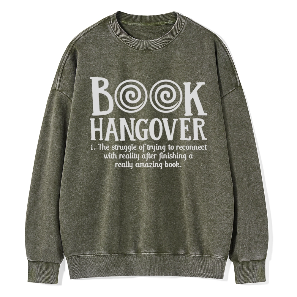 Pagewings Book Hangover Unisex Washed Sweatshirt