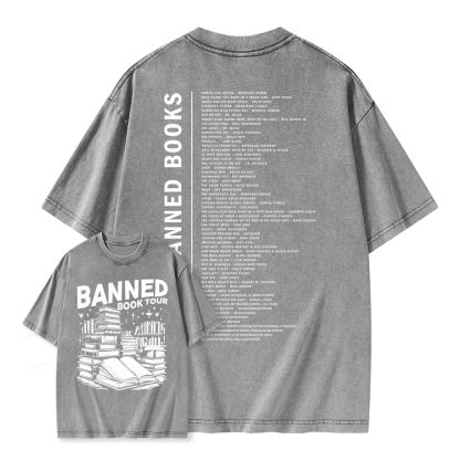 Pagewings Banned Books Tour Unisex Washed T-shirt