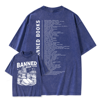 Pagewings Banned Books Tour Unisex Washed T-shirt