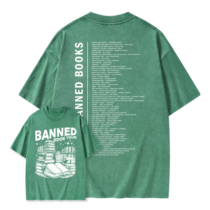 Pagewings Banned Books Tour Unisex Washed T-shirt