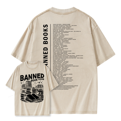 Pagewings Banned Books Tour Unisex Washed T-shirt