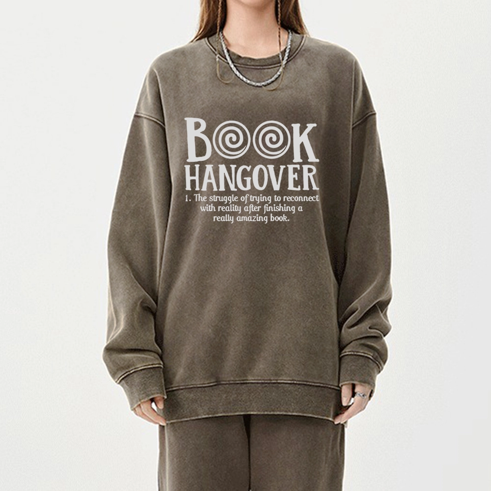 Pagewings Book Hangover Unisex Washed Sweatshirt