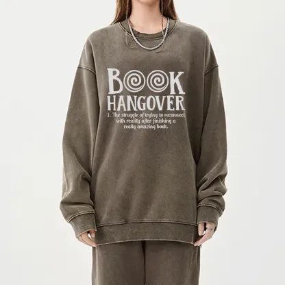Pagewings Book Hangover Unisex Washed Sweatshirt