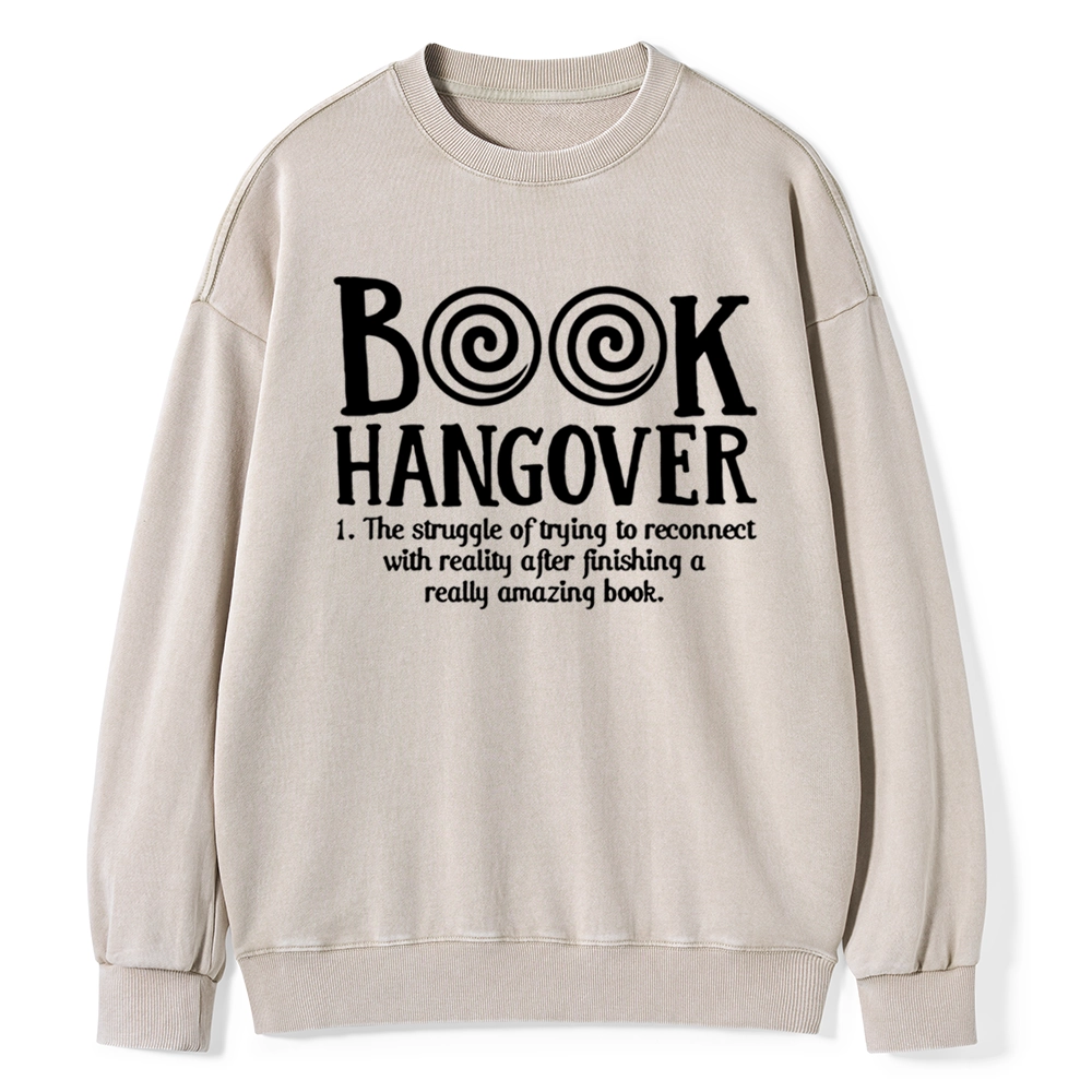 Pagewings Book Hangover Unisex Washed Sweatshirt