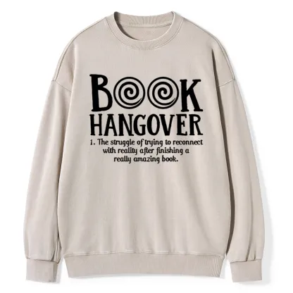 Pagewings Book Hangover Unisex Washed Sweatshirt