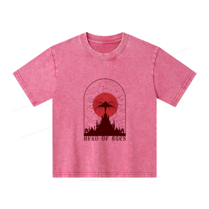 Pagewings Mist Bookish Unisex Kids Washed T-shirt