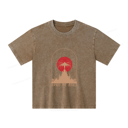 Pagewings Mist Bookish Unisex Kids Washed T-shirt