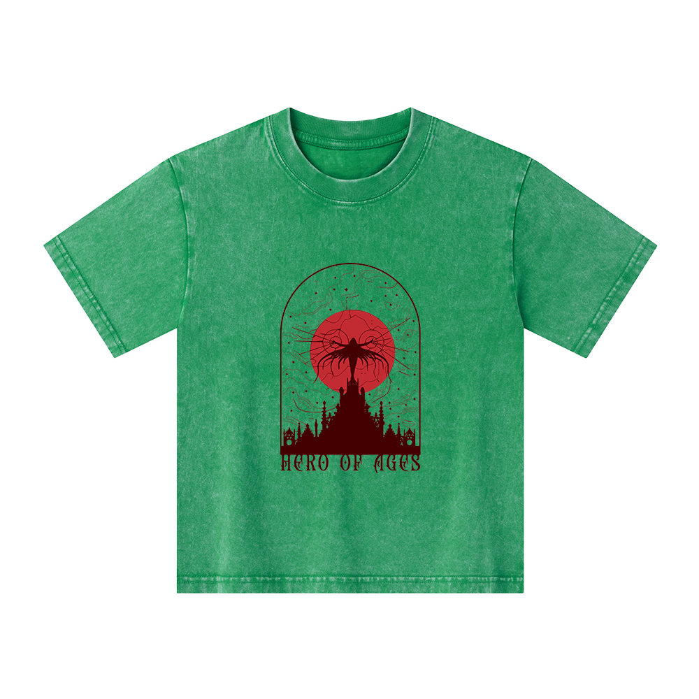 Pagewings Mist Bookish Unisex Kids Washed T-shirt