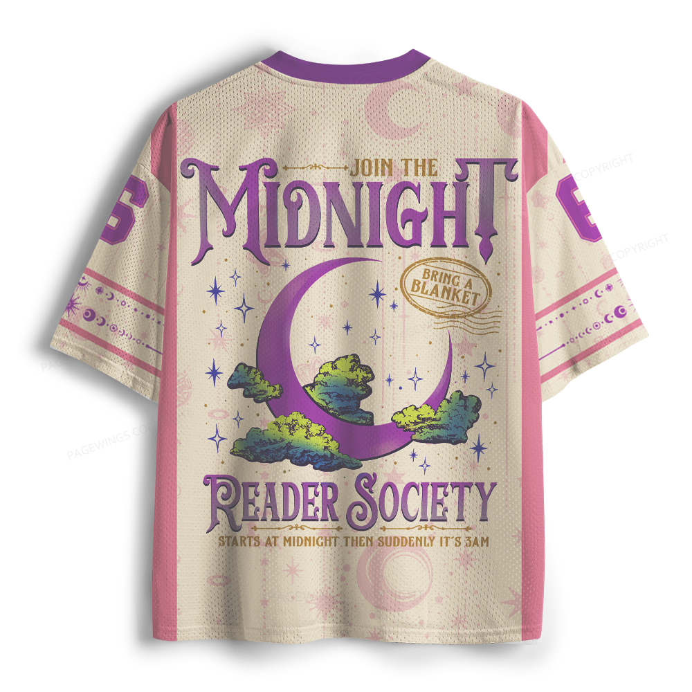 Pagewings Join The Midnight Reader Society Unisex Mesh Jersey