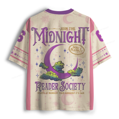 Pagewings Join The Midnight Reader Society Unisex Mesh Jersey