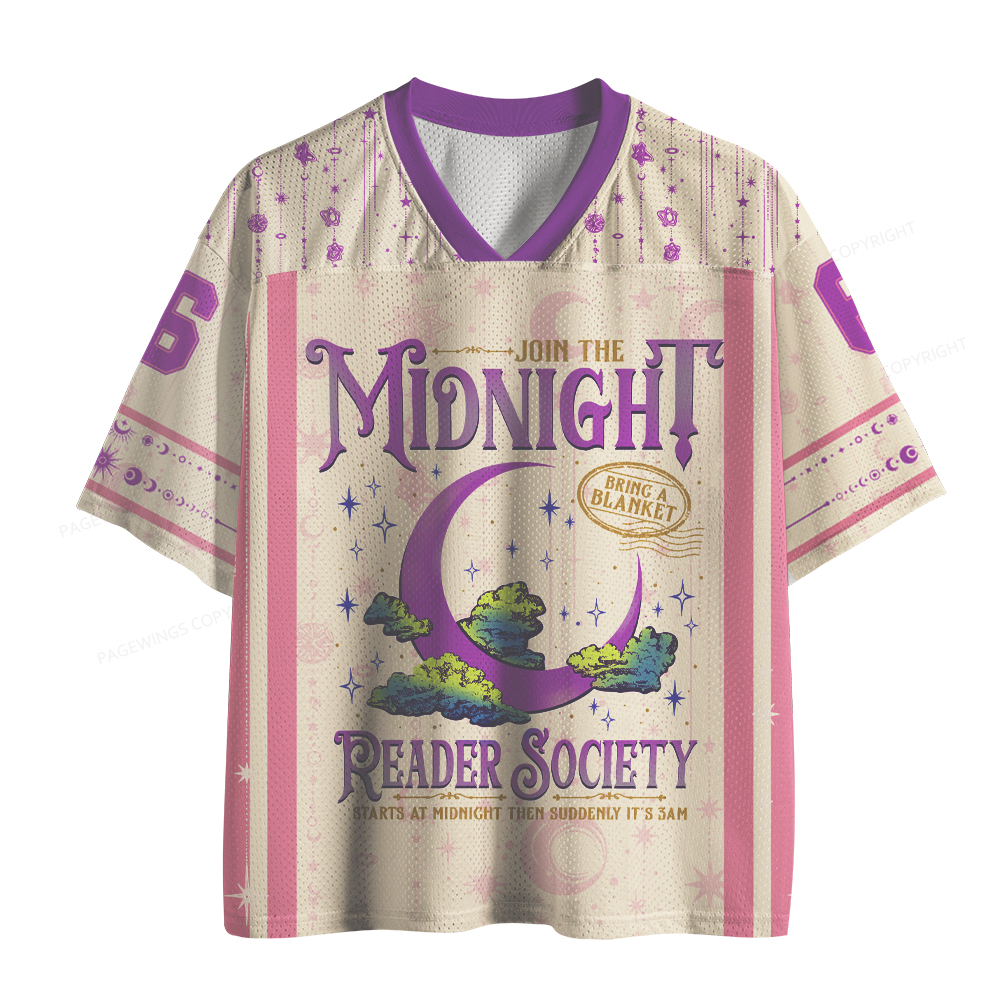 Pagewings Join The Midnight Reader Society Unisex Mesh Jersey
