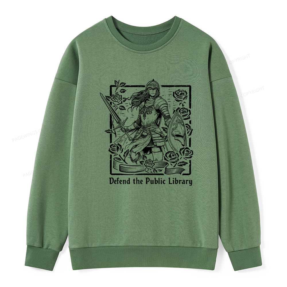 Pagewings Defend The Public Library Unisex Classic Sweatshirt