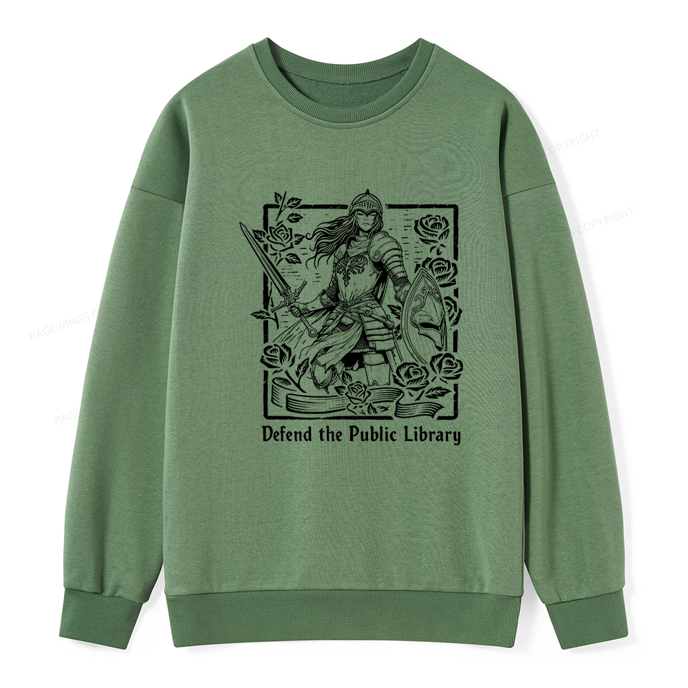 Pagewings Defend The Public Library Unisex Classic Sweatshirt